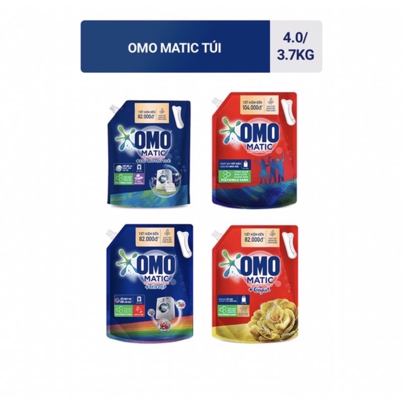Nước giặt OMO MATIC túi 3,7kh - 4kg