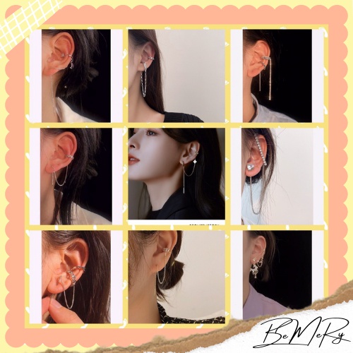 Khuyên tai kẹp vành một bên xinh xắn siêu cá tính ấn tượng phong cách Hàn quốc-trang sức Bemery