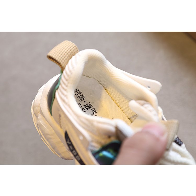 Giày thể thao da có dây rút chất lượng cao cho bé 1-18 tuổi