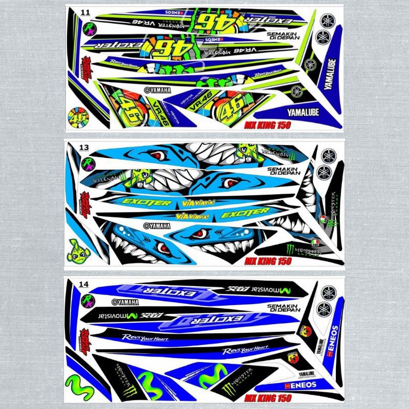 Sticker Dán Trang Trí Xe Hơi Mx King 150 - Jupiter Mx 150 - Exciter 150 - Y15zr | 11