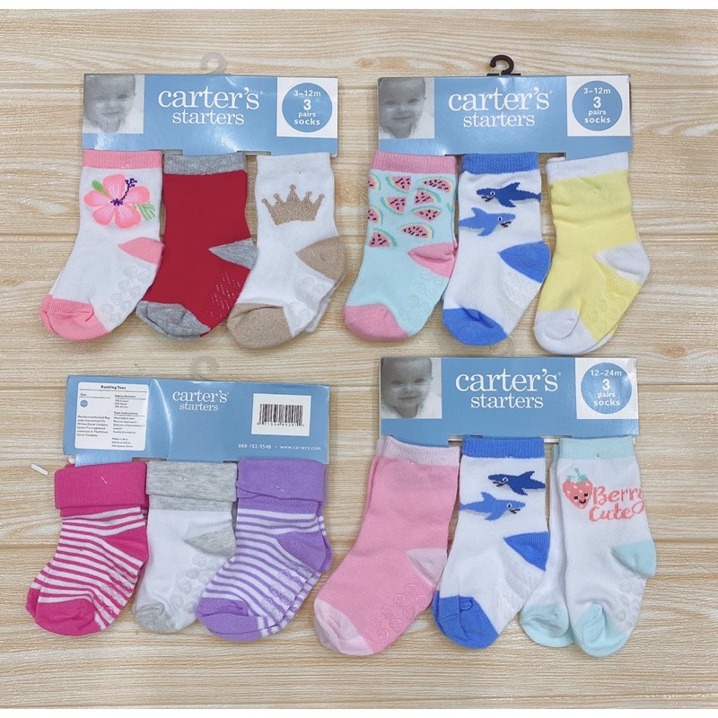 SET 3 TẤT CHỐNG TRƯỢT CARTER SIÊU DÀY