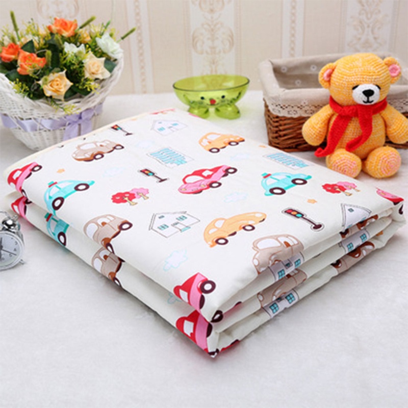 Thảm Lót Cotton Thoáng Khí Chống Thấm Nước Không Rò Rỉ Kích Thước Lớn Có Thể Giặt Sạch Dành Cho Bé Sơ Sinh