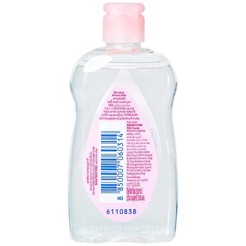 Dầu massage cho bé Johnson's Baby Oil 50ml, 200ml