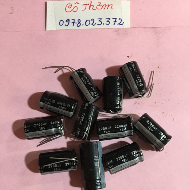 (Bộ 50 chiếc) tụ hoá 2200uf-16v