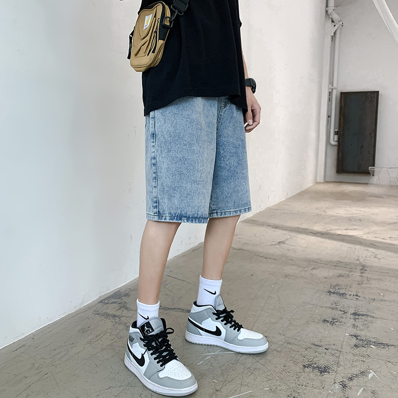 DUNEA Quần Short Jeans Lưng Thun Thời Trang Cho Nam