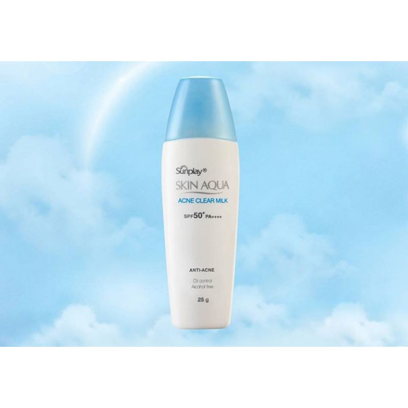 KEM CHỐNG NẮNG DƯỠNG DA NGỪA MỤN SKIN AQUA ACNE  CLEAR MILK