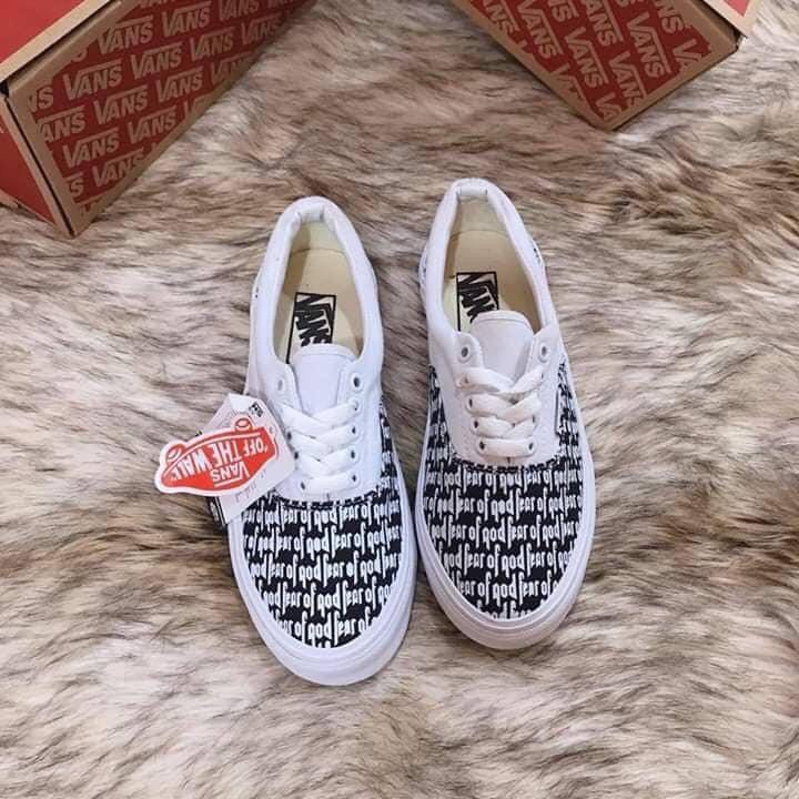 Giày Vans chữ có dây buộc , GIÀY 𝐕𝐀𝐍𝐒 FOG FEAR OF GOD nam nữ hot nhất năm 2022