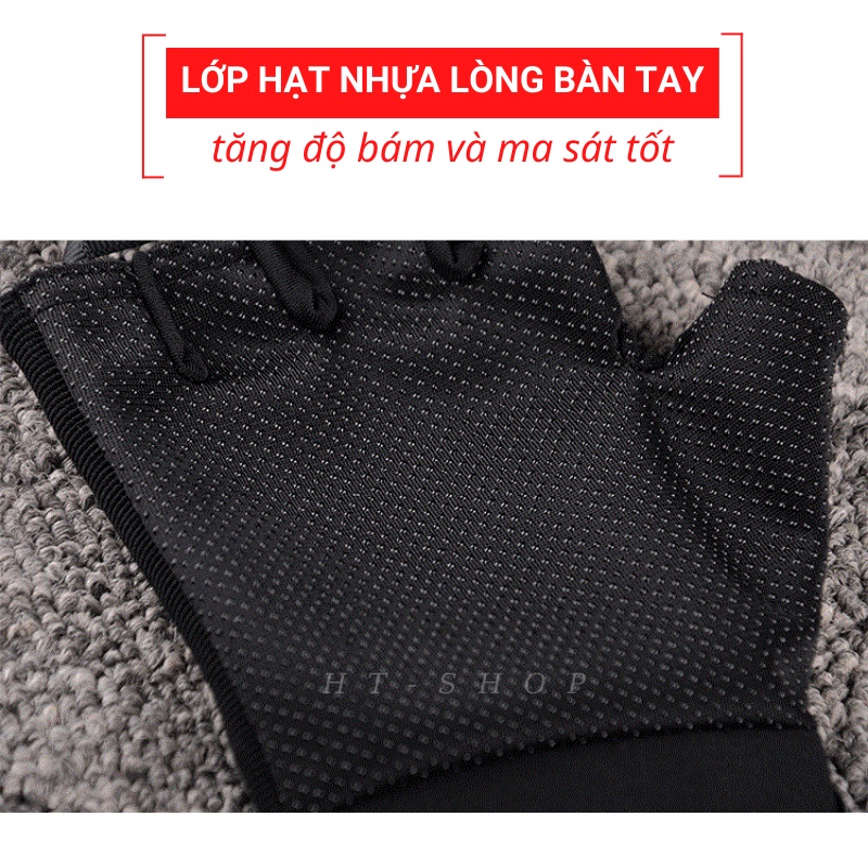 [SIÊU RẺ] Găng Tay, Bao Tay Nam Cụt Ngón Tập Gym Đi Phượt Đi Xe Máy 511