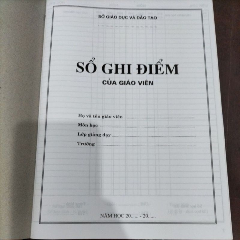 Sổ ghi điểm của giáo viên
