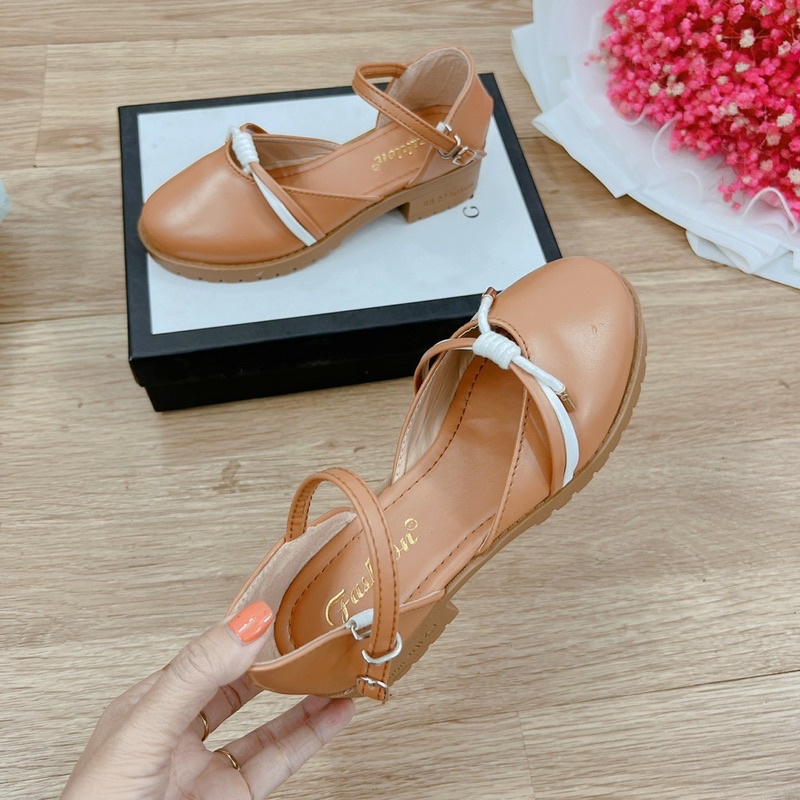 [Sẵn ] Sandal cao gót 4 phân ulzzang bít mũi, giày Lolita đế cao phong cách vintage ulzzang chất mềm.