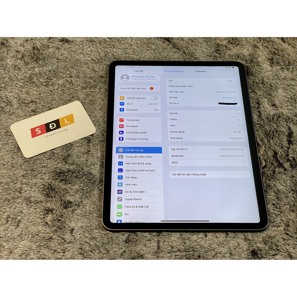 Máy tính bảng Apple iPad Pro 11 inch (2018) 64GB WIFI no face id