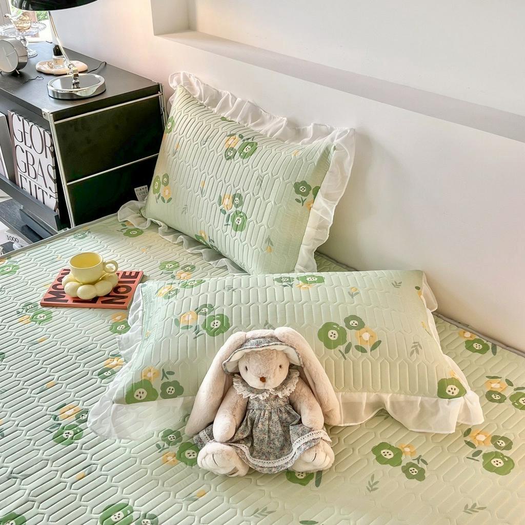 Chiếu Điều Hoà Cao Su Non Bo Chun Latex 6D Phối Voan Bèo Xinh Xắn - TCGMH