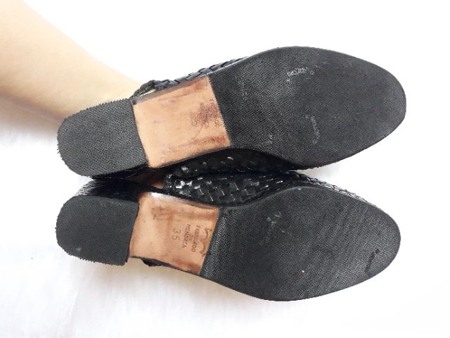 Giày da đan size 36-37 mỏng