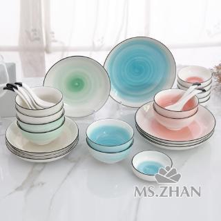 Bộ chén đĩa bằng gốm sứ phong cách bắc âu