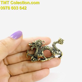 Móc Khóa Tượng Đồng Con Rồng; tượng dài 5cm, rộng 1cm, cao 2.5cm - SP005218