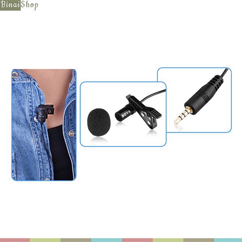 Micro Cài Áo Cho Máy Ảnh, Máy Quay, Smartphone, PC, Laptop Boya BY-M1 / BY-M1S