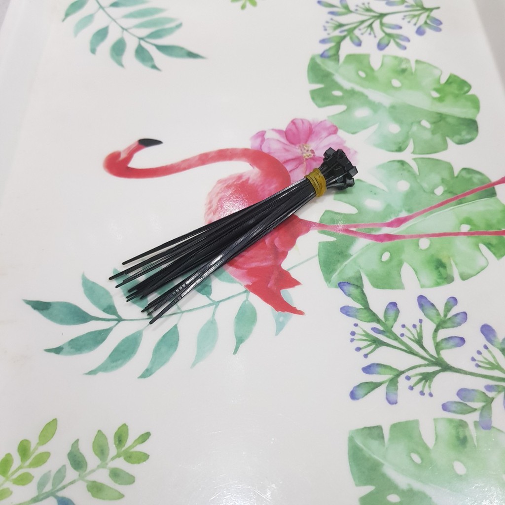 Dây thít nhựa 100mm màu đen, dây rút nhựa 10cm (túi 20 dây)