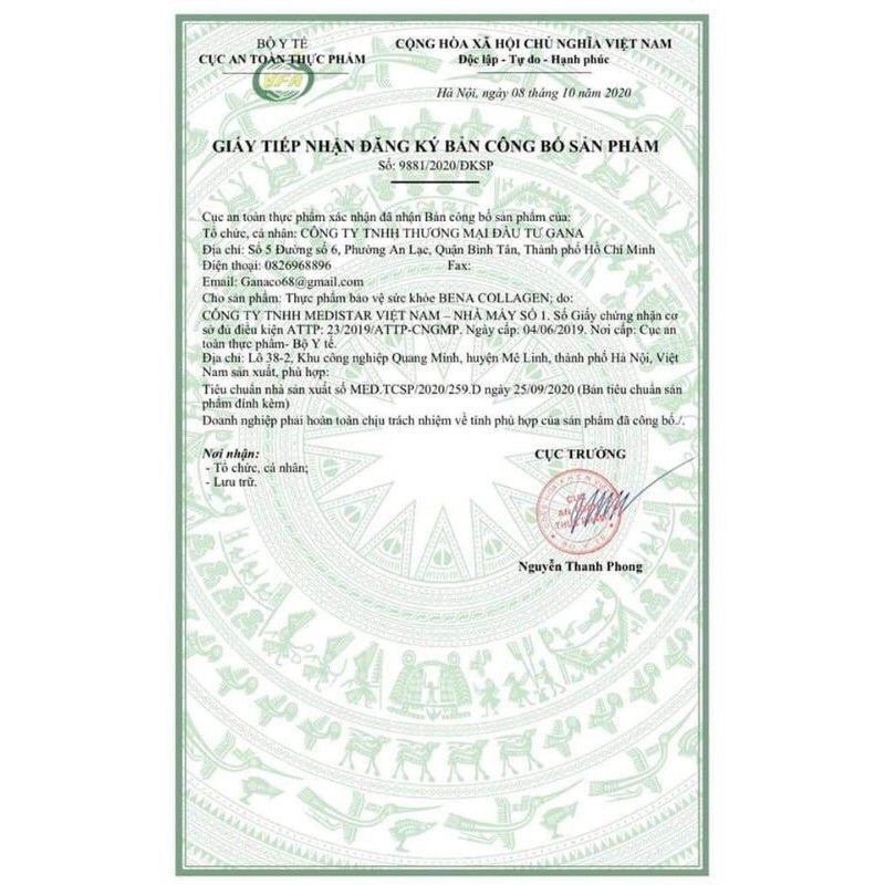 Collagen BeNa hộp 30 gói