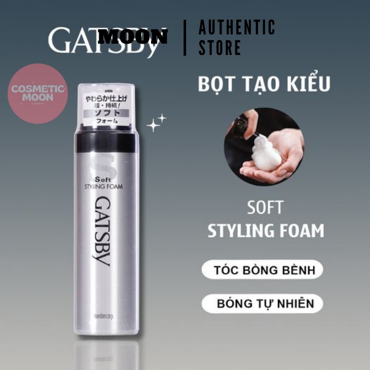 Keo Bọt Tạo Lọn Nữ, kiểu và giữ nếp tóc Nhật Bản GATSBY SOFT STYLING FOAM