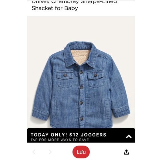 Áo unisex trẻ em denim/jean xuất khẩu xịn