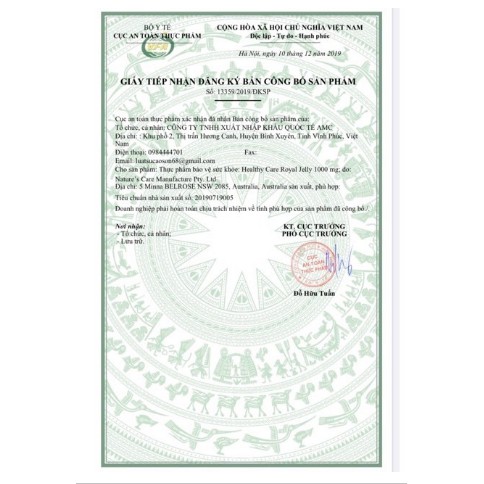 Date 2026-Sữa Ong Chúa Healthy Care Royal Jelly 1000MG 365 viên - Xuất xứ Úc