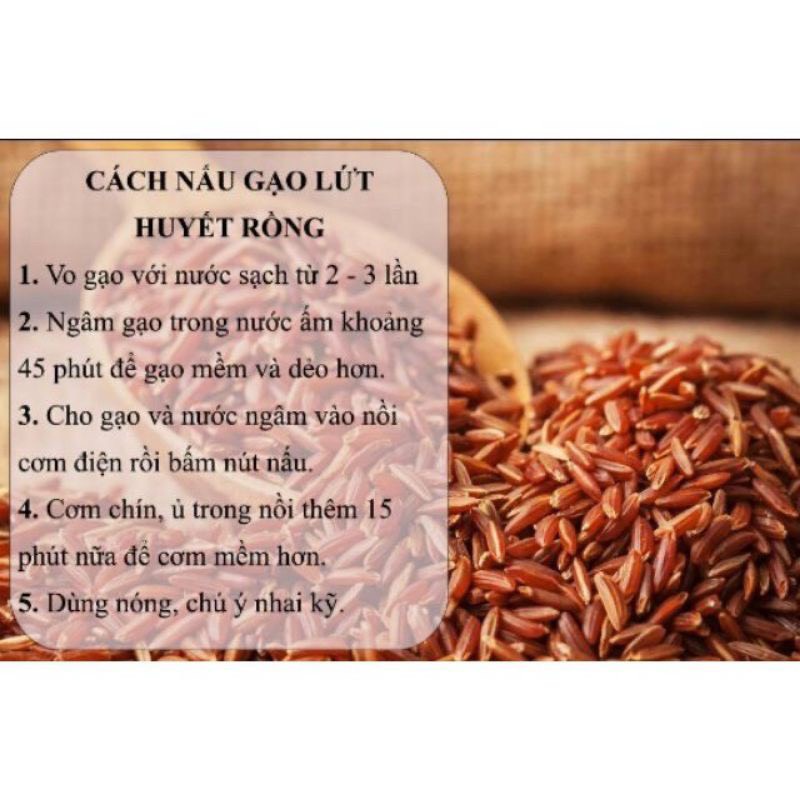 500Gr Gạo Lức( Lứt) Huyết Rồng