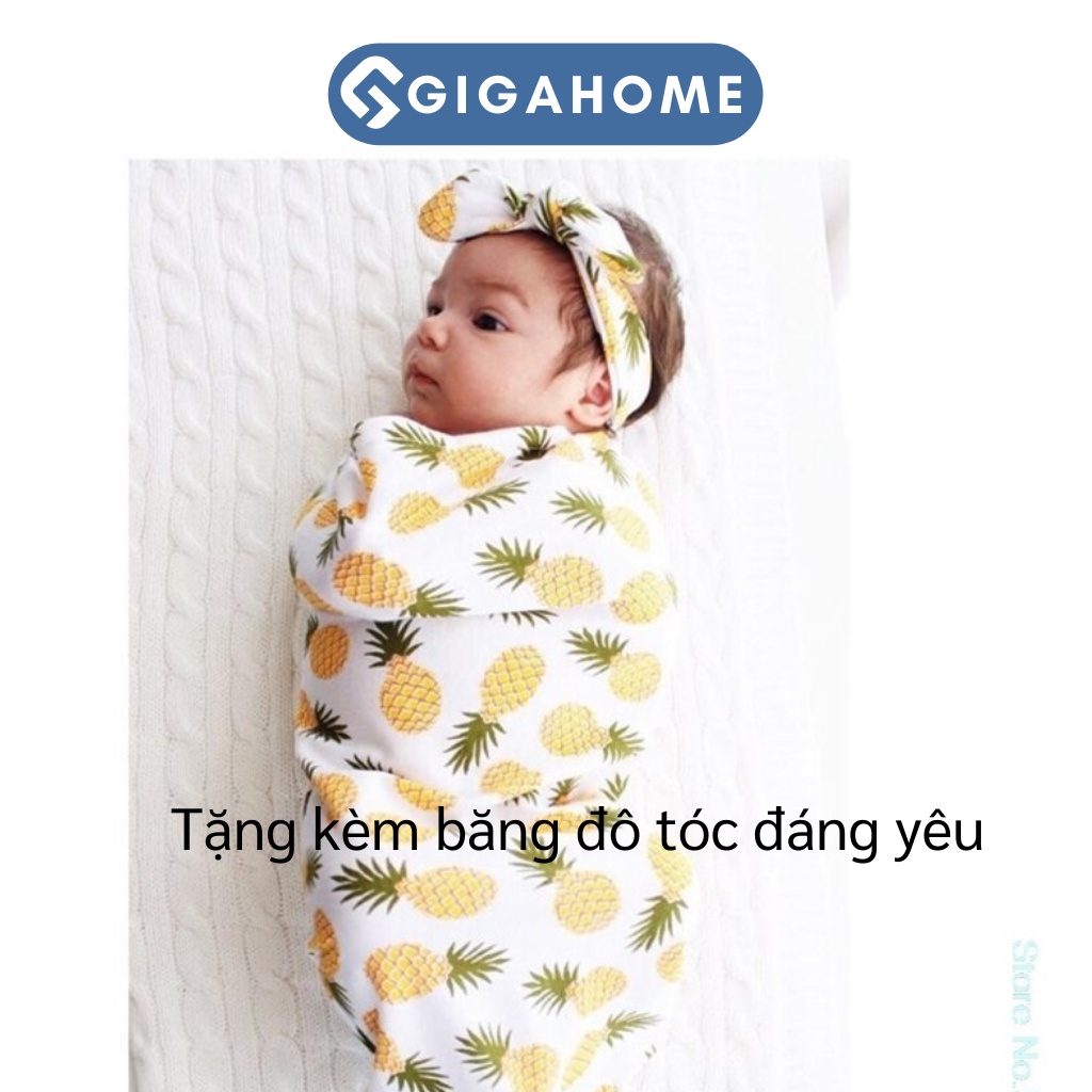 Nhộng Chũn Ủ Kén Tặng Kèm Băng Đô GIGAHOME Cho Trẻ Sơ Sinh Giúp Bé Dễ Ngủ Hơn 7193