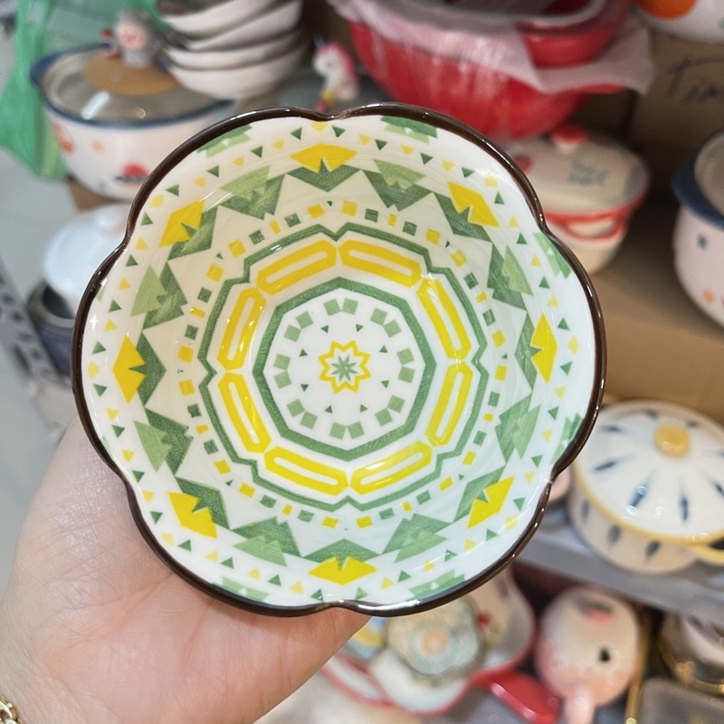Bát ăn dặm cho bé, bát chấm thổ cẩm chất liệu an toàni