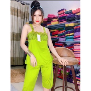 bộ đồ lửng thun lạnh Phối Ren size 5 (65_75kg)