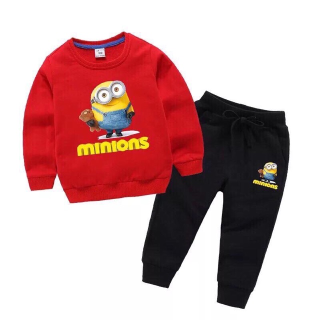 Bộ đồ thu đông in hình Minion cho bé NTD180-8570 (có bảng size ở hình cuối) BabySunny shop