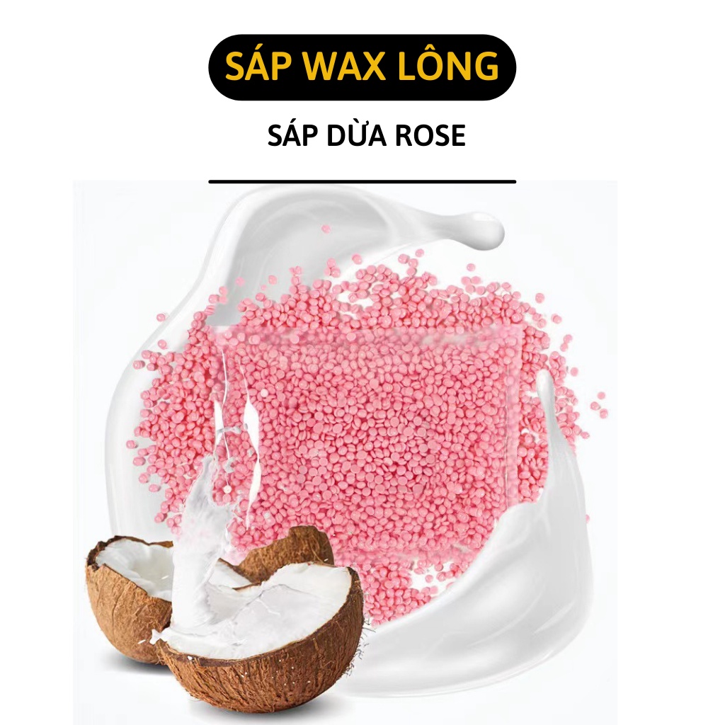Sáp Wax Lông - Sáp Tẩy Lông Dừa Màu Hồng Siêu Bám Lông, Dùng Cho Da Nhạy Cảm 1010