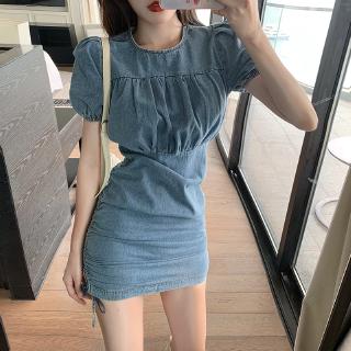Đầm Denim Ngắn Thiết Kế Quyến Rũ Cho Nữ