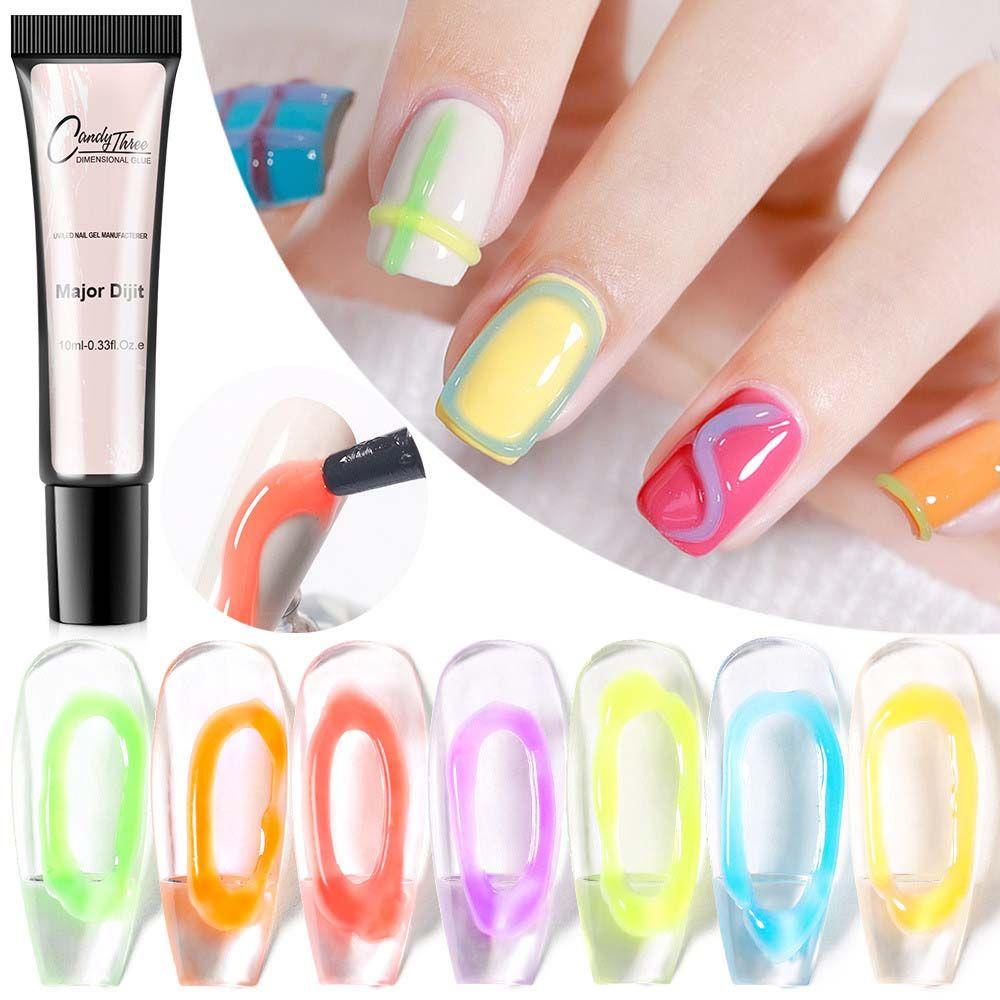Sơn Móng Tay Gel Co Giãn 7 Màu Sắc Tùy Chọn Phong Cách Hàn Quốc MXMUSTY|Gel Tạo Hình Móng Tay 5D Nghệ Thuật