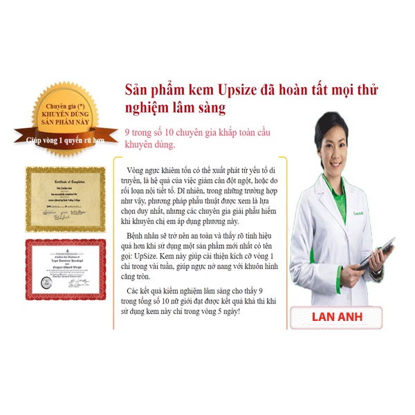 Kem Nâng Ngực, Nở Ngực Upsize Chính Hãng NGA [Cam Kết Tăng 3-5 cm Trong 1 Liệu Trình]. Tăng Kích Thước Vòng 1 Ko Dao Kéo | BigBuy360 - bigbuy360.vn