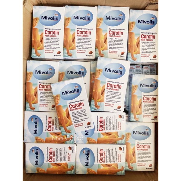 Viên uống chống nắng MIVOLIS CAROTIN 60 viênp