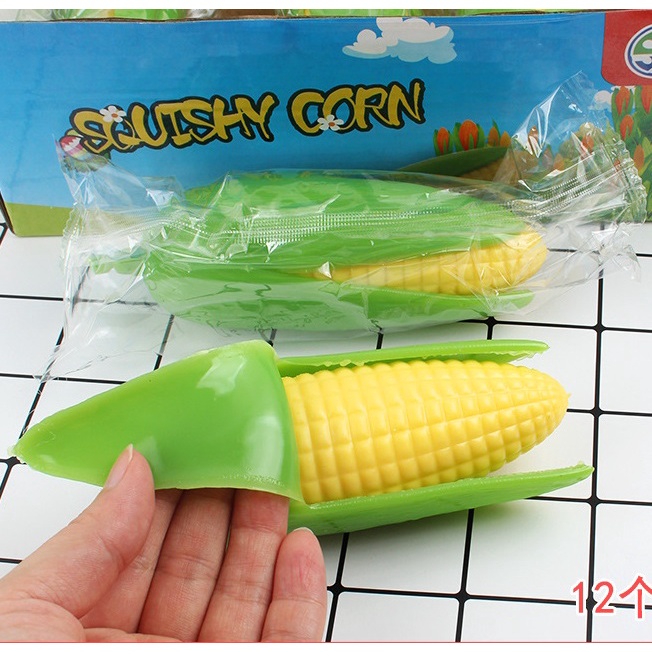 Đồ chơi cao su hoa quả y như thật hình ngô chuối slime