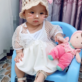 Mũ giả cói cho bé