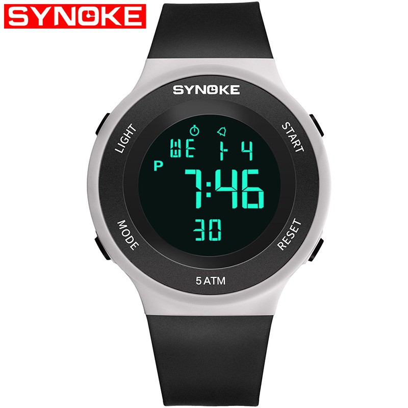 Đồng hồ điện tử thể thao thời trang nam dây cao su cao cấp Synoke PKHRSNK006