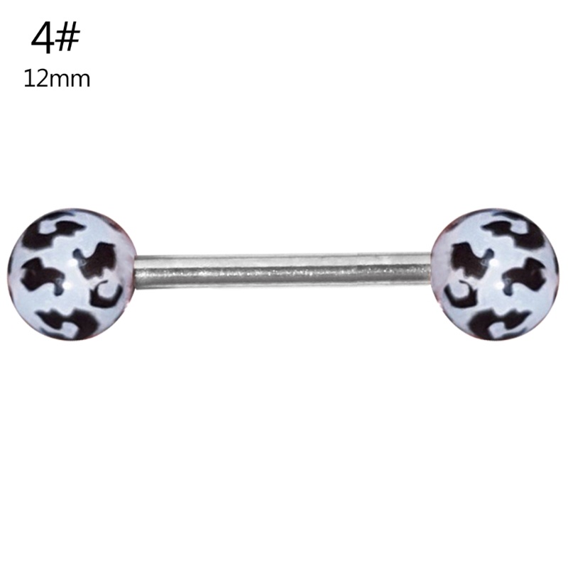 Khuyên Lưỡi Dài 12 / 14 / 16mm Nhiều Màu Bằng Thép Không Gỉ