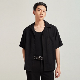 Áo sơ mi ngắn tay nam prenium Highway (Menswear) Fisher đen