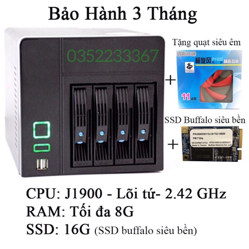 Nas J1900, CPU 4 lõi 2.0Ghz (Phiên bản mới nhất 6.2.3-25426)