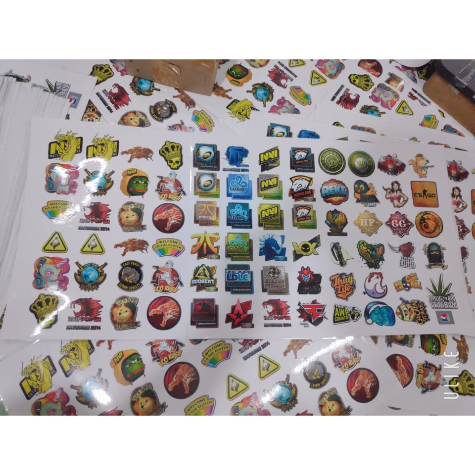 +61 Stiker CSGO - Tháo Dán - Không Viền và Nền Trắng - Chống UV Tốt - Tự Chon Mẫu