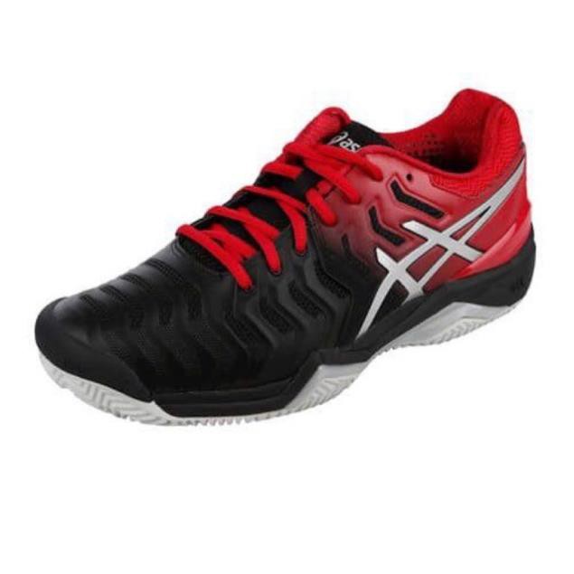 SẴN 🎁 GIÀY TENNIS ASICS GEL 7 BLACK/RED 2018 (E701Y-001) Xịn Cao Cấp