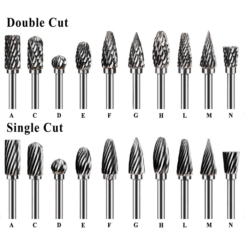 1 cái 3x6x100mm Tungsten cacbua quay Máy cắt phay Burr Dụng cụ quay Mata Porting Tool Mata Korek để khắc Đánh bóng chế biến gỗ Khắc