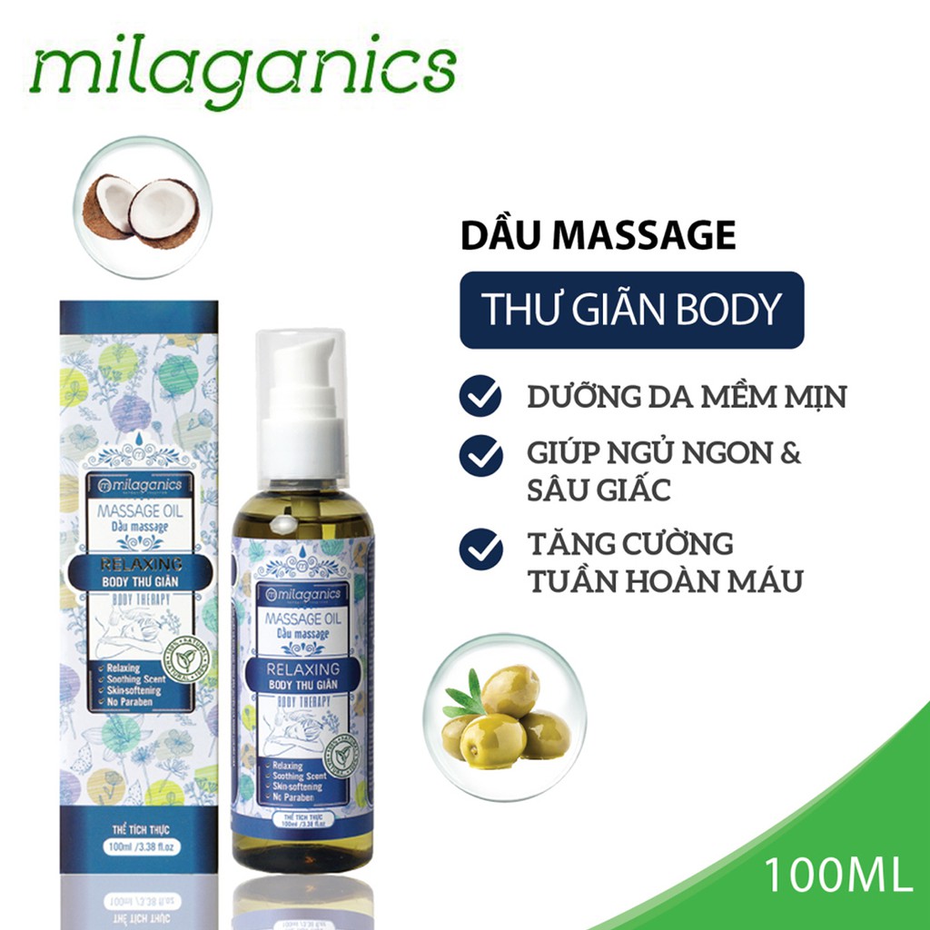 DẦU MASSAGE BODY THƯ GIÃN SENSUAL MILAGANICS 100ML