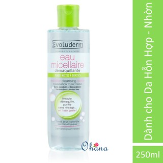 Nước Tẩy Trang Evoluderm Eau Micellaire 250ml