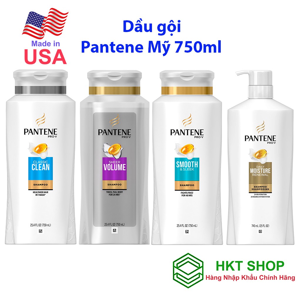 Dầu gội Pantene Mỹ 750ml - Nhập khẩu từ Mỹ giá tốt