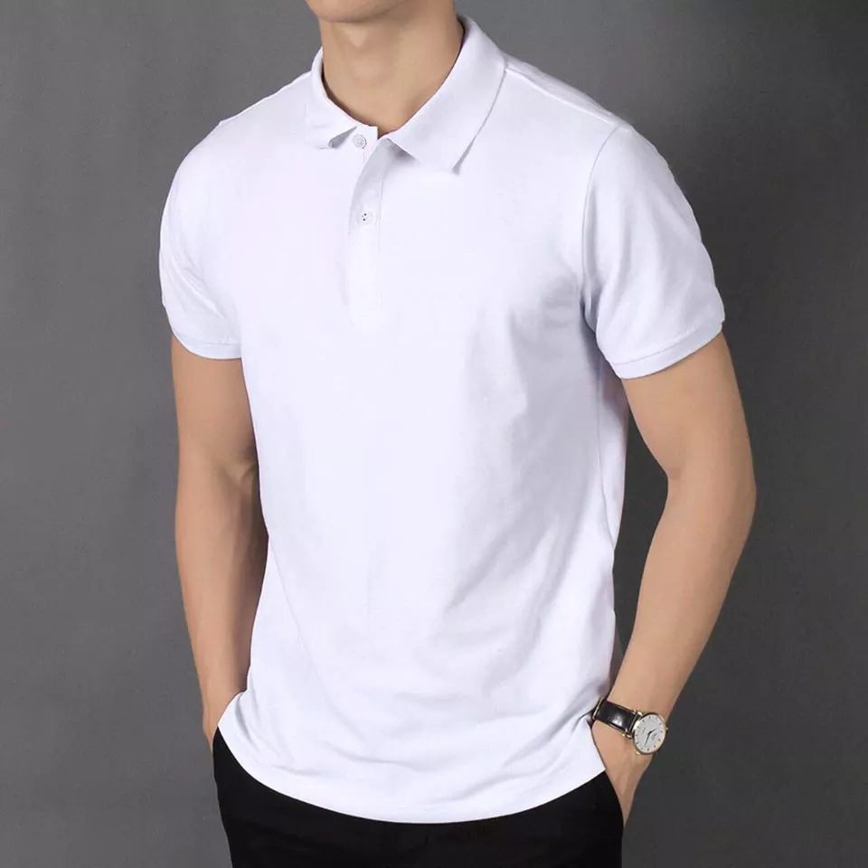 Áo phông nam cổ bẻ trơn (5 MÀU ) ngắn tay chất liệu cotton co giãn 4 chiều dáng ôm body | BigBuy360 - bigbuy360.vn