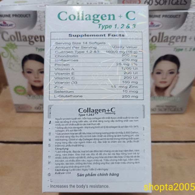 Collagen C 16000mg (hộp 60 viên)