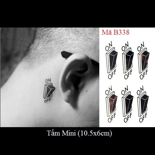 Xăm dán tattoo công tắc B338